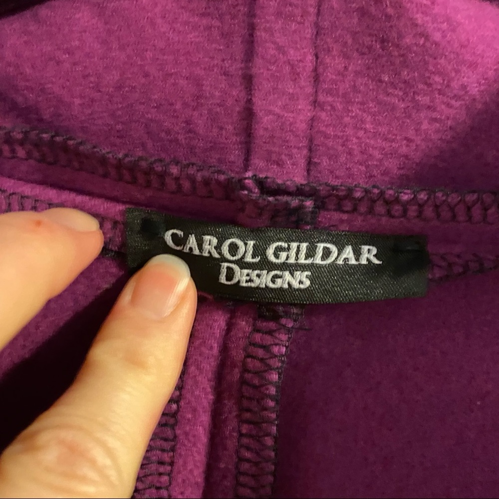 Carol Gildar Designs NEW handmade cashmere blend wrap sweater jacket fuchsia - Picture 7 of 16